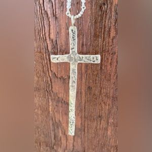 LOVE TOKENS 4.5” Cross Pendant Sterling